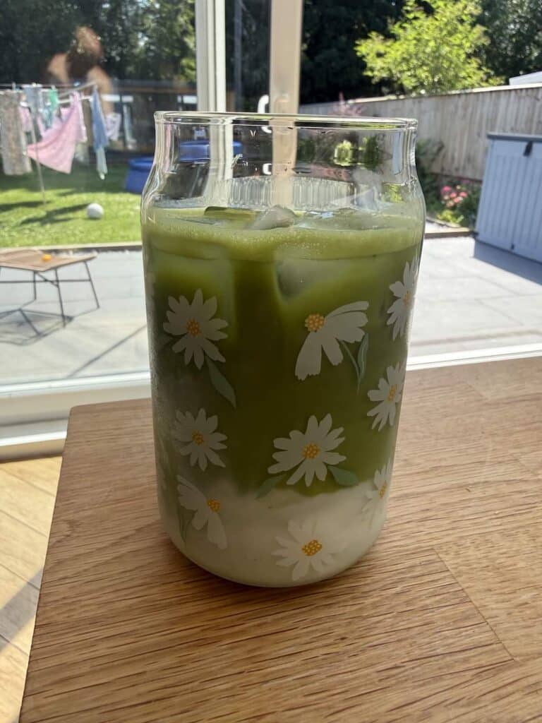iced mushroom matcha